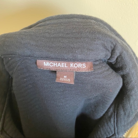 Michael Kors Brown Label Black & blue quarter zip - Picture 5 of 6
